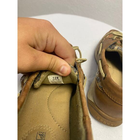 Sperry Top Sider Angelfish Leopard Print Sequin Boat Shoes Women's Size 7.5 - Picture 9 of 10